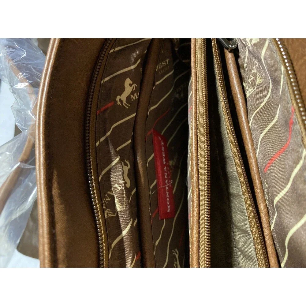 Montana West Conceal Carry Tote Brwn Shoulder Bag MSRP  59.99 Braided Detail NWT